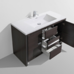 Alma Allier 48″ Matt Gray Oak Free Standing Vanity With A Integrated Sink