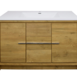 Alma-Allier 48″ Natural Oak finish Vanity With Integrated Sink
