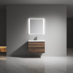 Alma-Pre 30″ Ebony Brown Wall Mounted Vanity With Integrated Sink