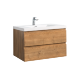Alma-Pre 42″ Natural Oak Wall Mounted Vanity With Integrated Sink