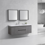 Alma-Pre 60″ Cement Gray Single Sink Vanity With A Integrated Sink